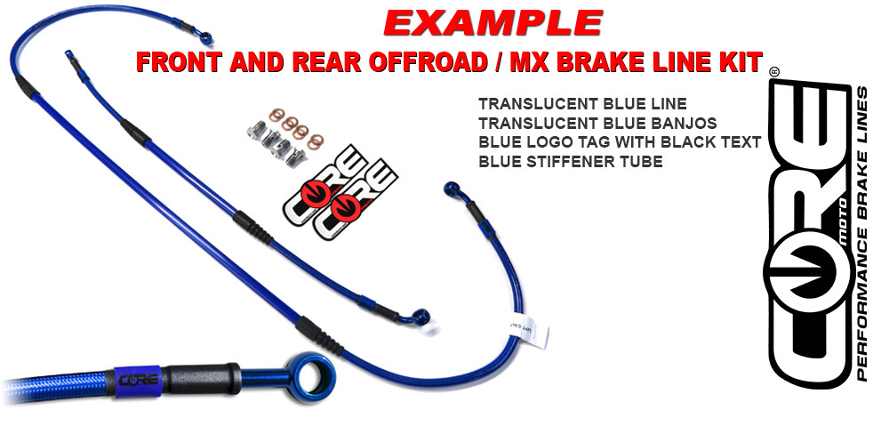 CORE MOTO KAWASAKI KX250F KX450F 2012-2019 FRONT AND REAR BRAKE LINE KIT