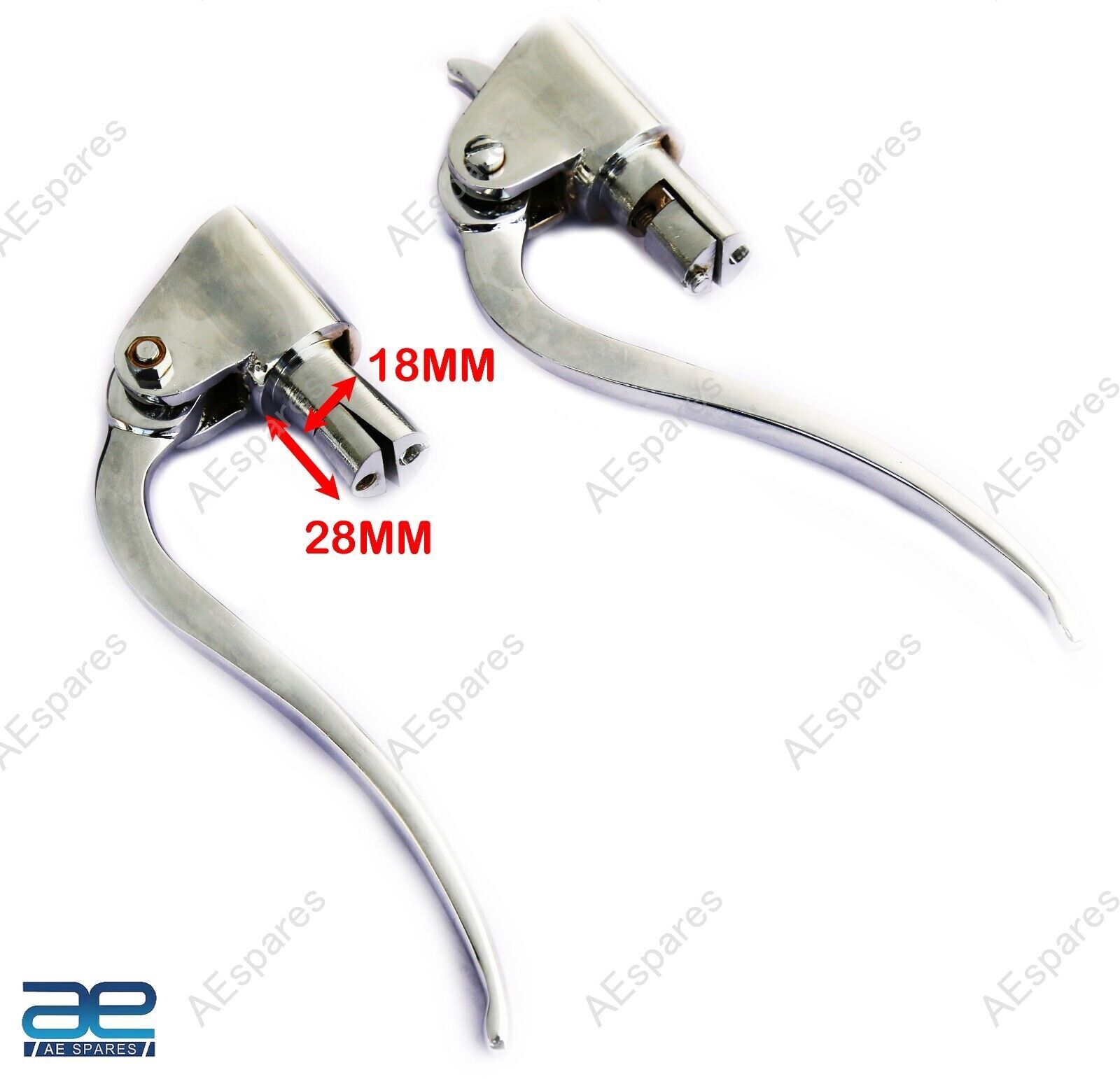 7/8″ Handlebar Inverted Brake Clutch Lever Set Brass Chrome For BSA Triumph S2u