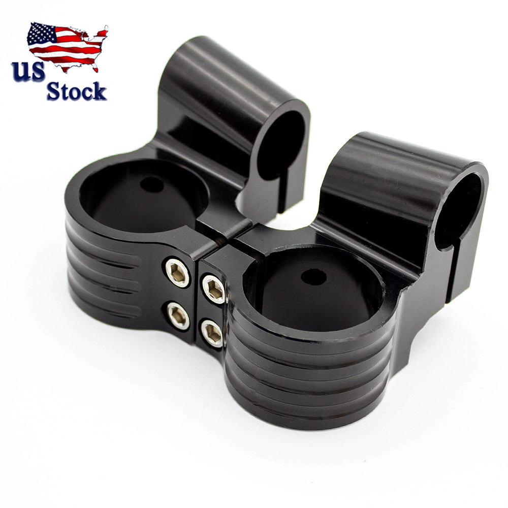 For Honda CBR600RR 07-16 CNC 48mm Black Clip-Ons Handlebar Riser Handle Bar Fork