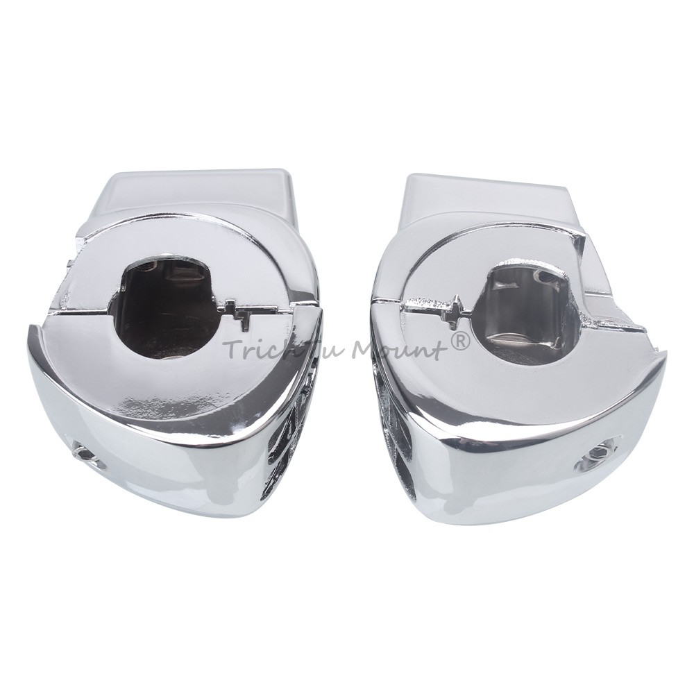 Chrome Switch Housing Covers with 10pcs Button Caps for Harley Touring 1996-2013