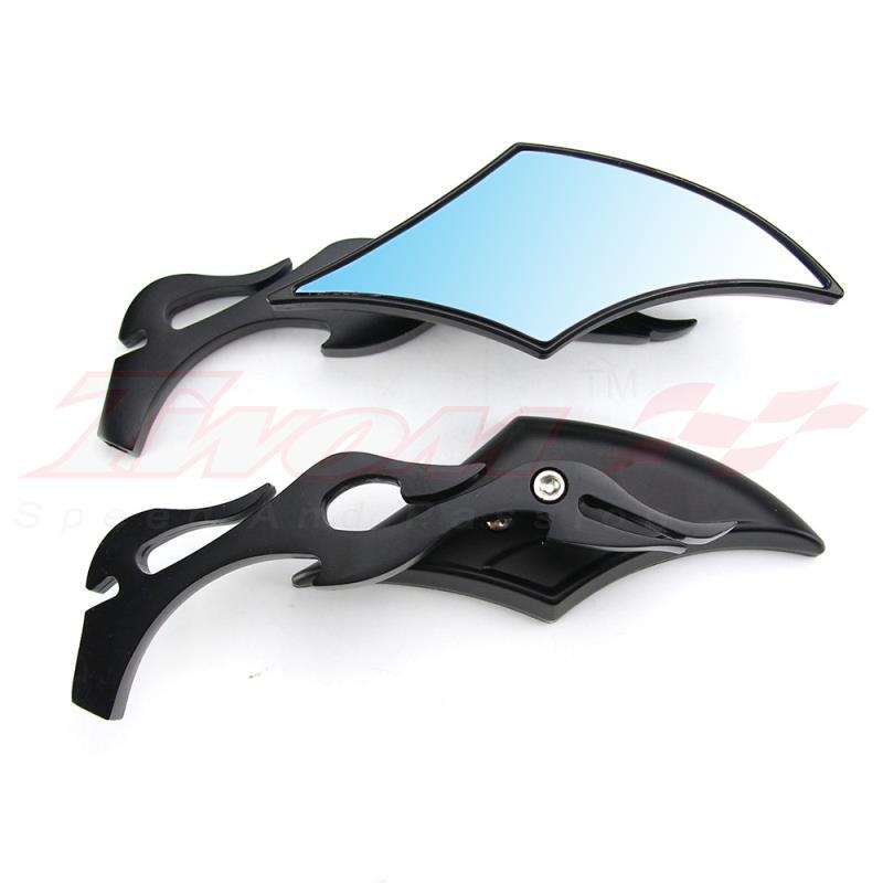 Motorcycle Universal Metal Black Side Rearview Mirrors M8 M10 Blade Bobber Honda
