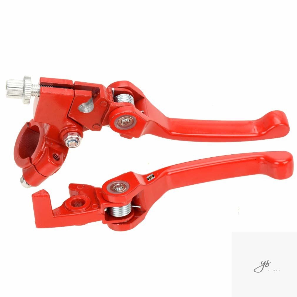 Red Brake Folding Clutch Lever with Perch for 7/8″ Handlebar 110cc 125cc SSR125