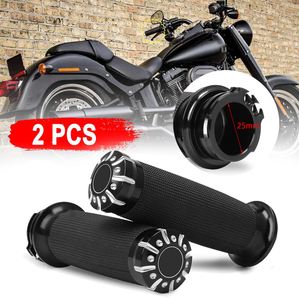 1″ Inch Hand Grips Handlebar Handle For Harley Touring Suzuki Honda Motorcycle