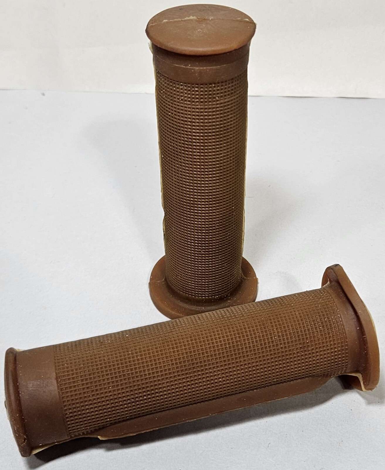 NOS 125mm Natural Rubber Vintage Street Dual Sport MX Road Motorcycle Grips 7/8″