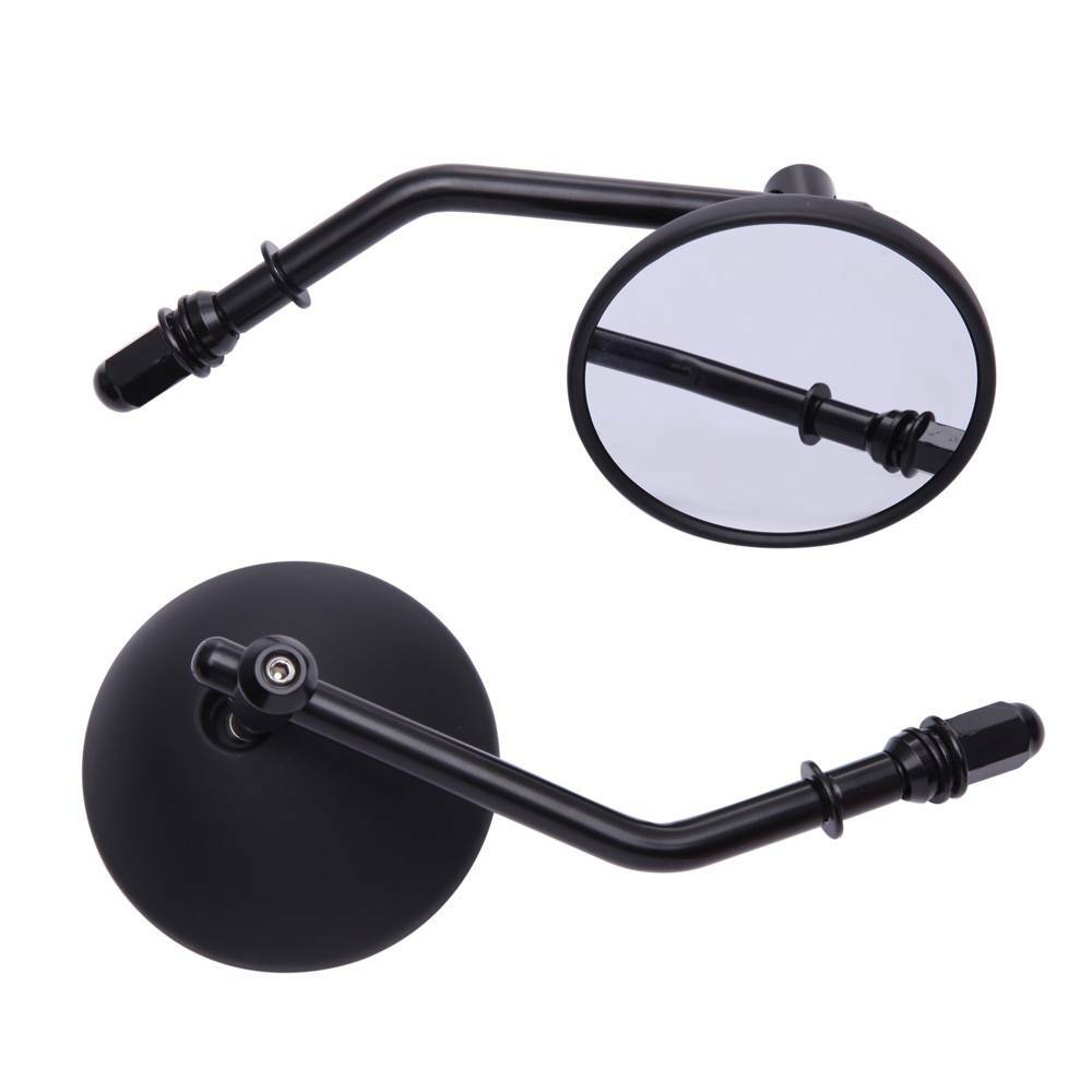 75mm Round Mirrors Long Stem For Triumph Bonneville T100 Scrambler Street Triple