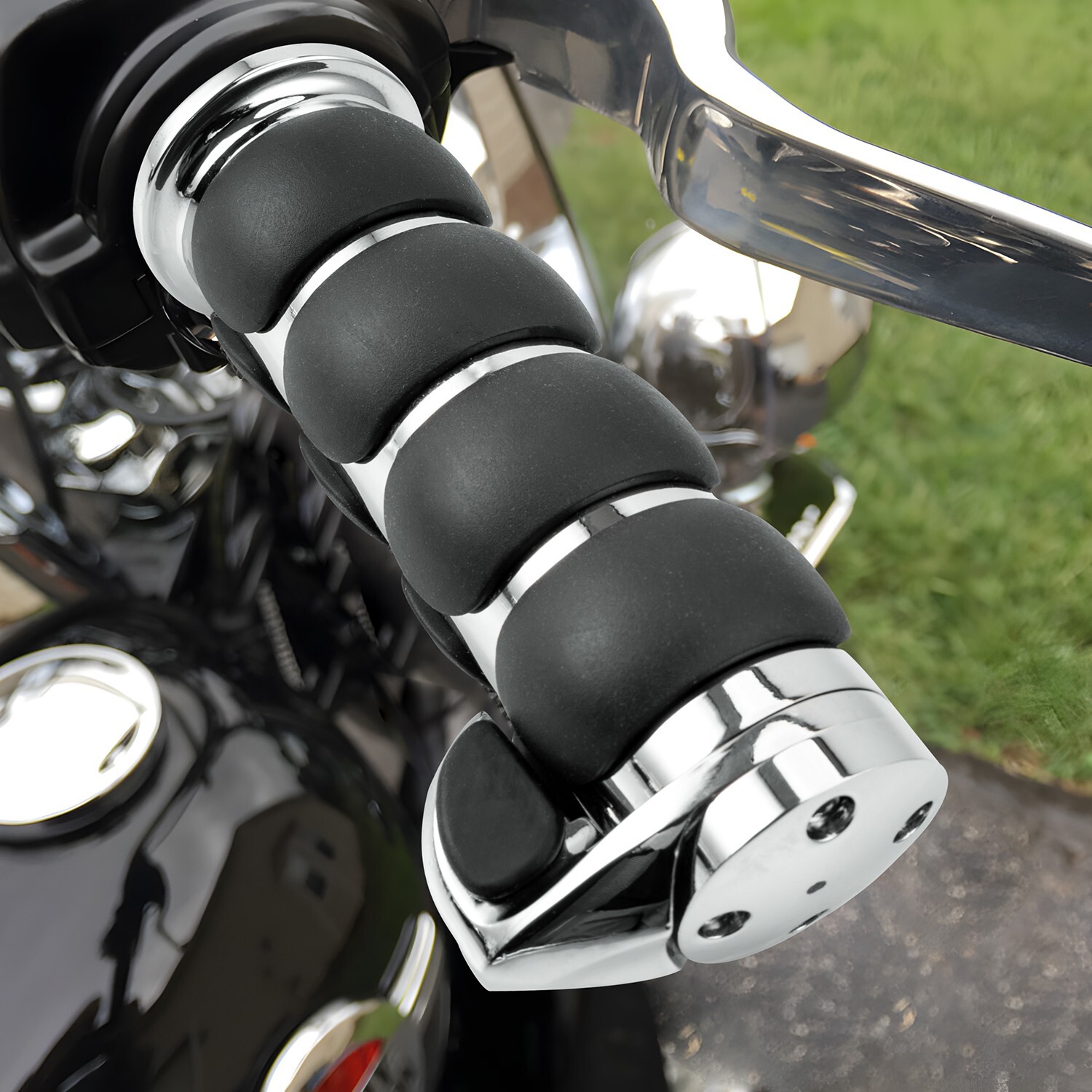 1″ Inch Motorcycle Handle Bar Hand Grips For Harley Touring XL 1200 Dyna Suzuki