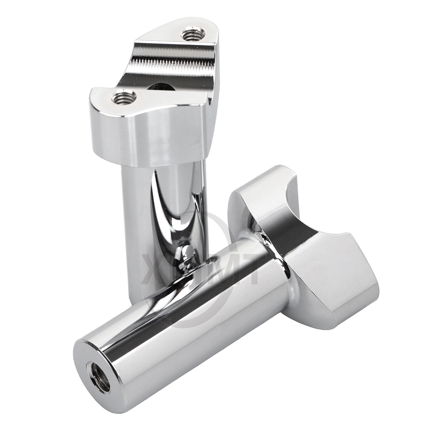 Chrome 4″ Handlebar Risers For Harley 1″ Bar Low Rider Road King Softail FXSTD