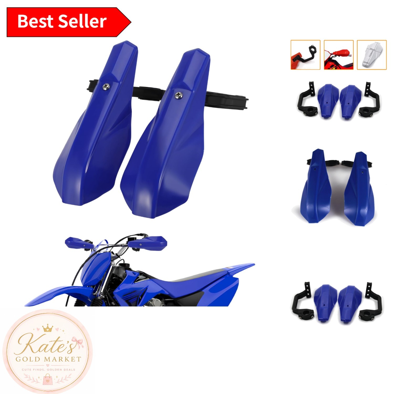 Protective Blue Hand Guards for TTR 110, YZ 125 & More – Easy Installation
