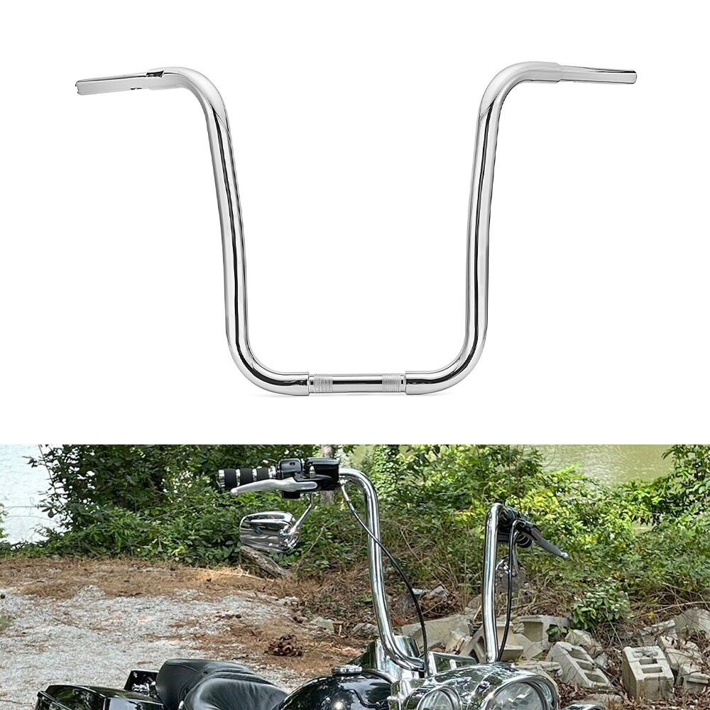 18″ Rise Ape Hanger 1-1/4″ Fat Bar Handlebar For Harley Road King Glide