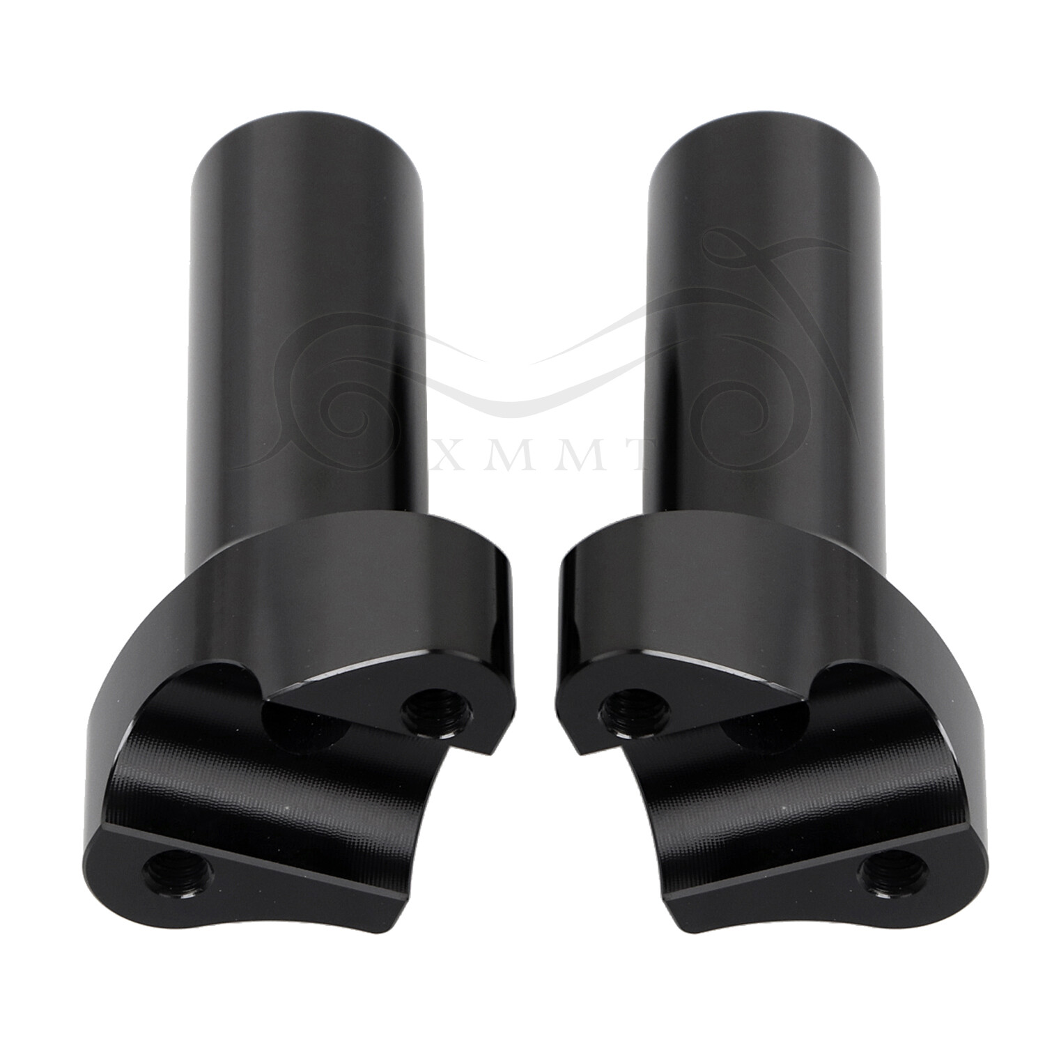 Black CNC 4″ Tall Handlebar Risers For Harley Dyna Iron 883 Road King Softail