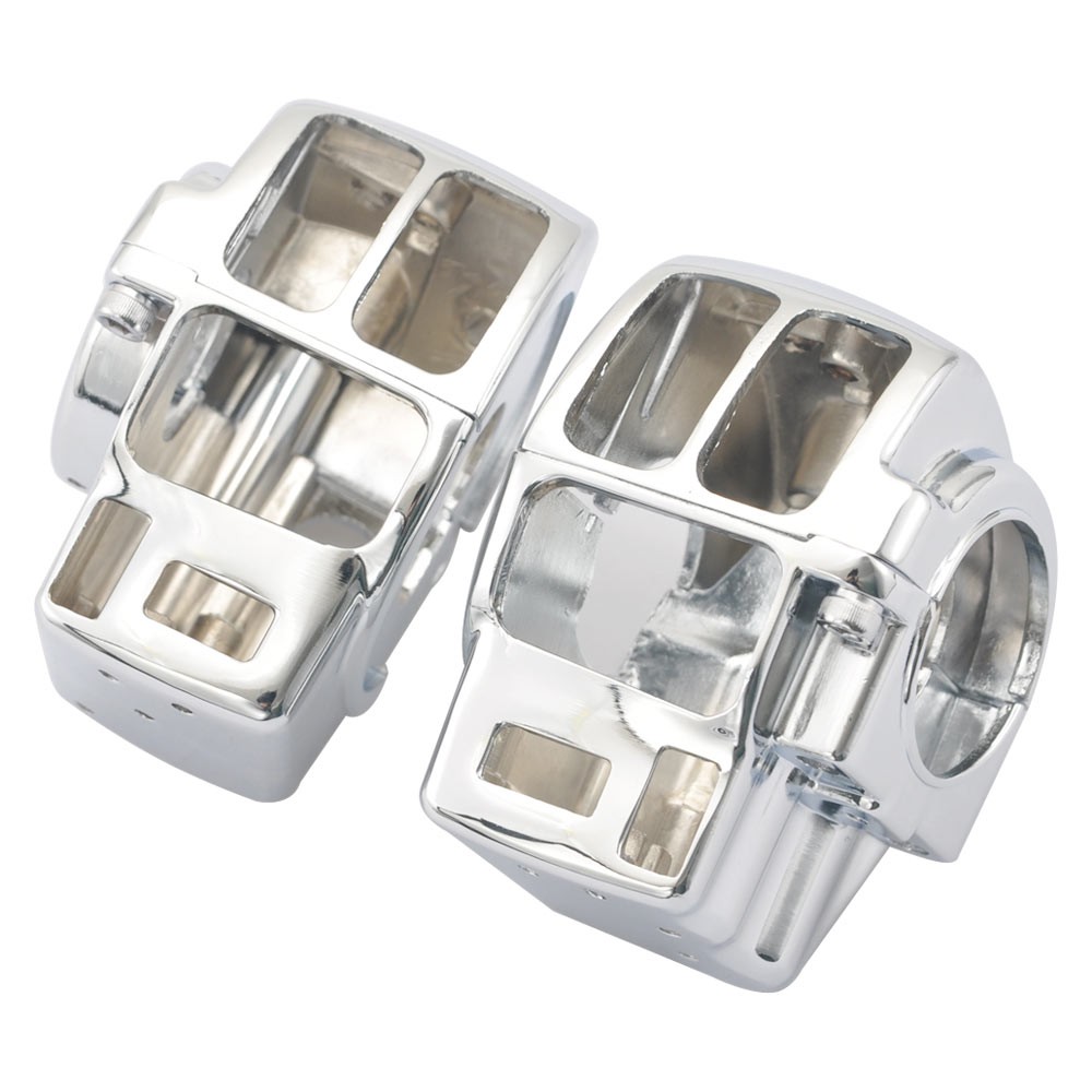 Handlebar Hand Control Switch Housing Cover kit For Harley Touring 96–13 Chrome