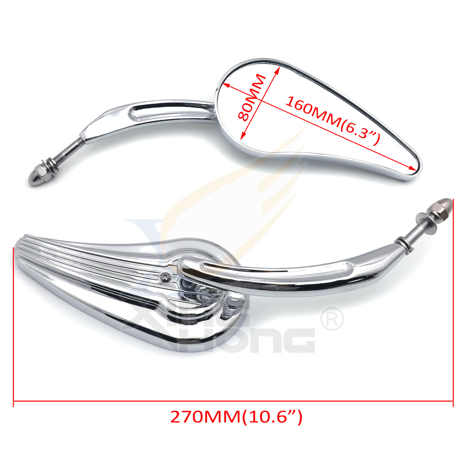Aluminium Mirrors Fit For Harley CVO Road King Softail Street Glide DYNA CHROME