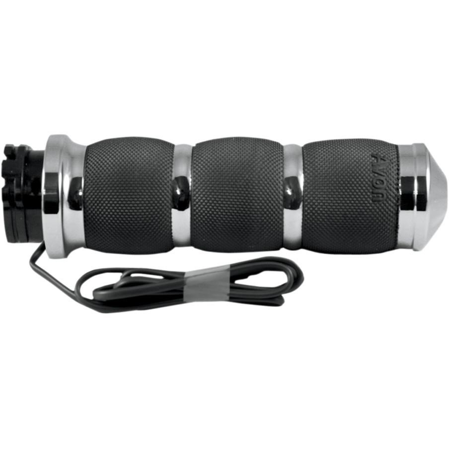 Avon [AIR-91-FLY-HT] Air Cushion Grips Chrome Fly By Wire, Heated