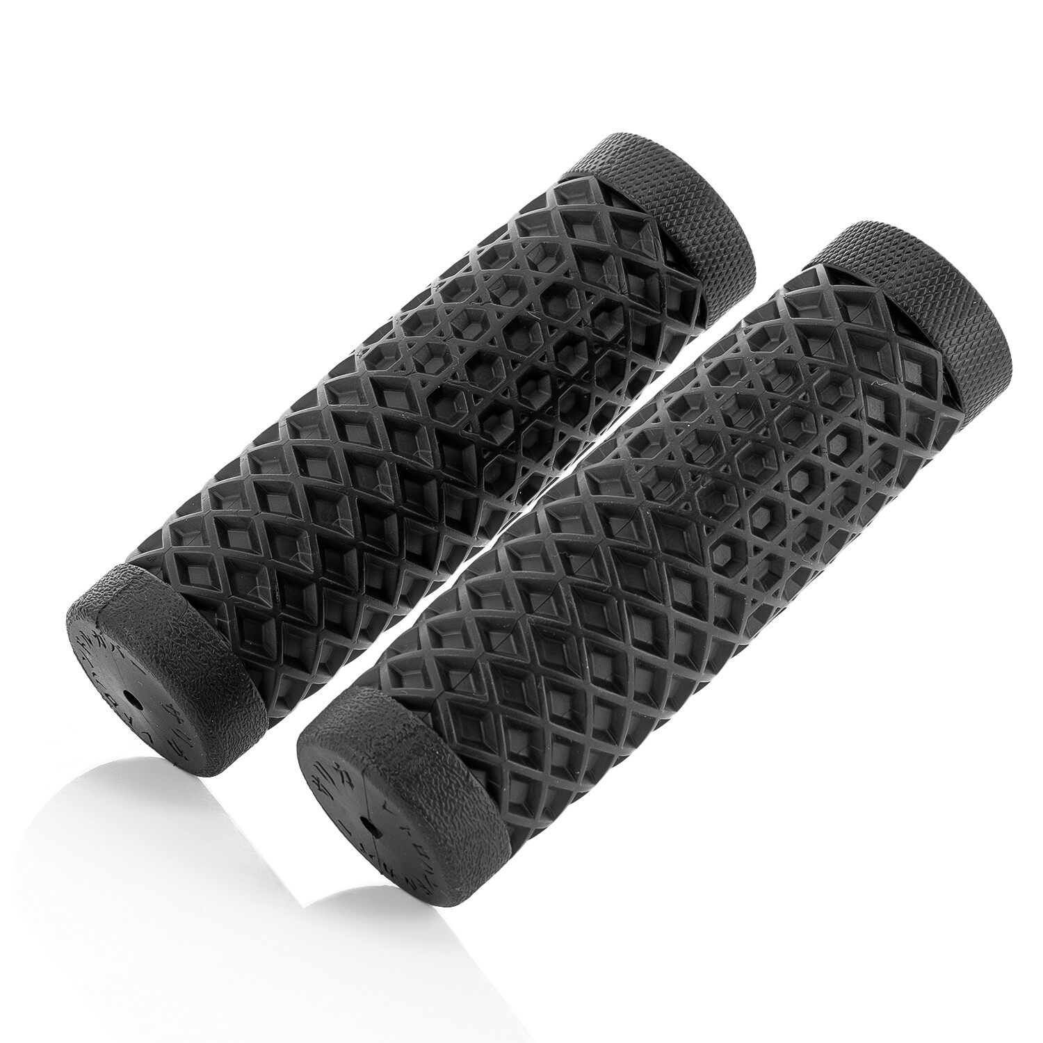 1″ 25mm Motorcycle Handlebar Rubber Hand Grips Black For Harley Bobber Chopper
