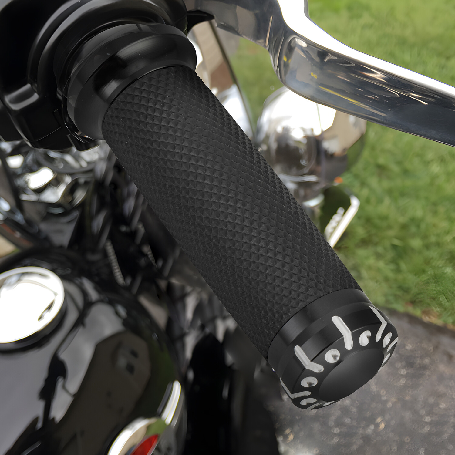 For Harley Road King Street Glide 1″ Electronic Throttle Hand Grips Handlebar