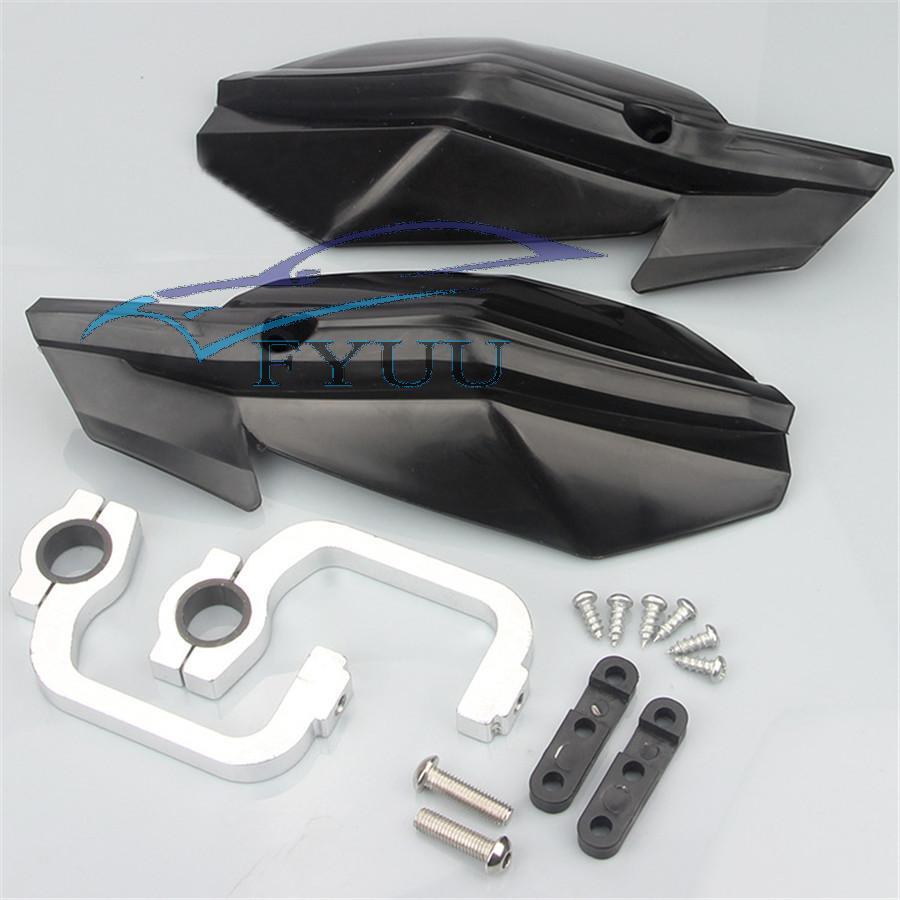 Black Plastic & Aluminum Hand Guard Handguard For 22/28mm Motorcycle Handlebar