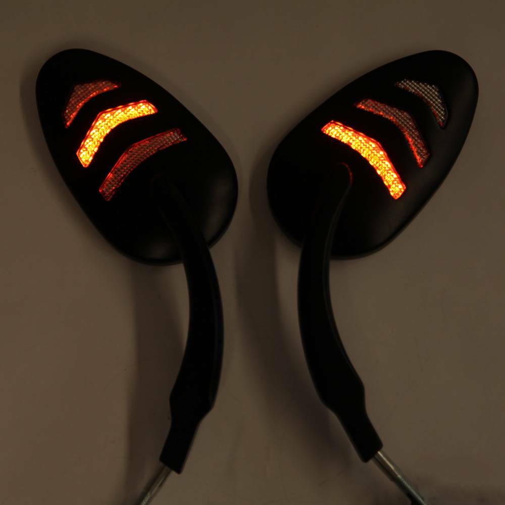 Motorcycle Black Rear View Mirror Arrow LED Turn Signal For Harley Davidson US