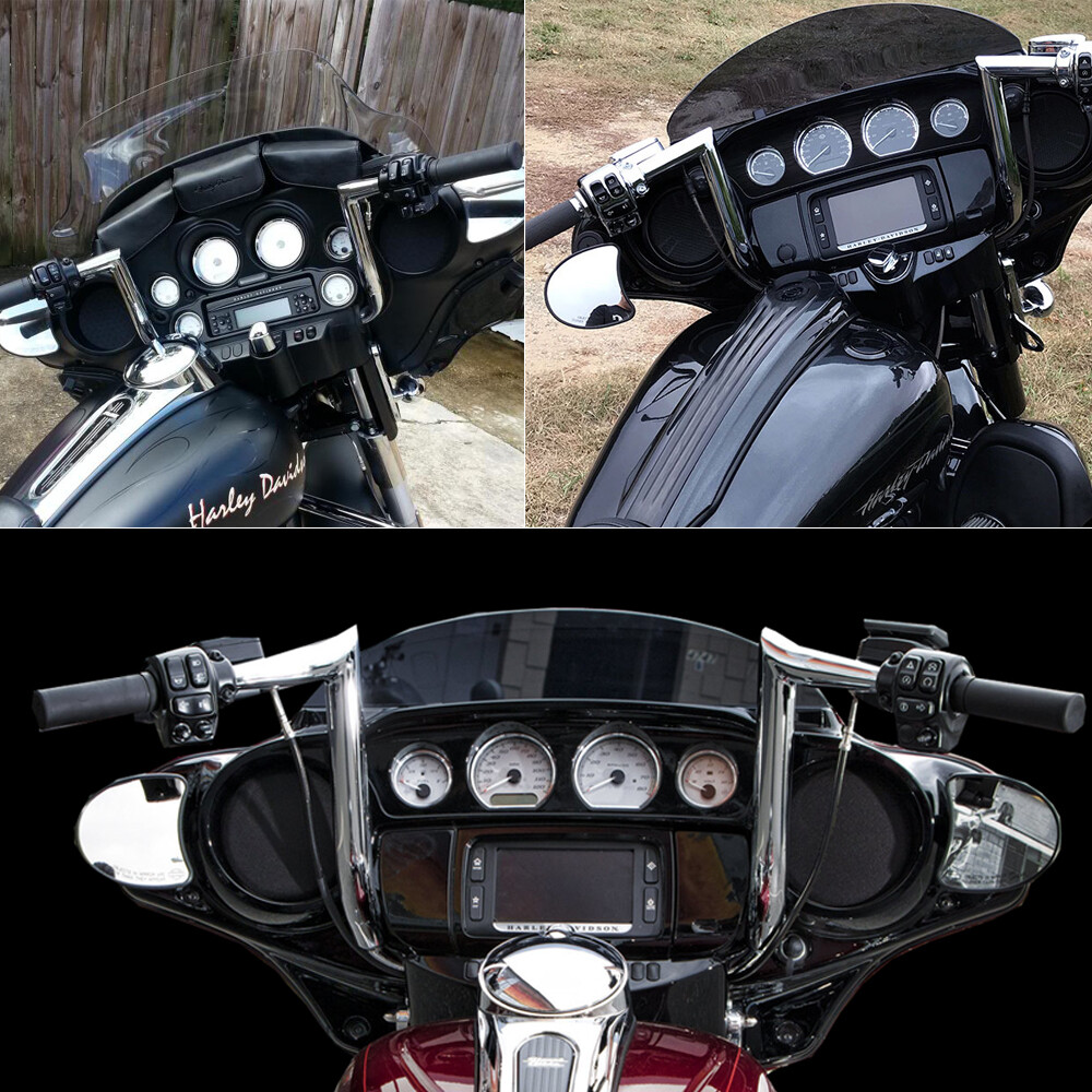 12 14 16″ 18″ Rise Ape Hanger HandleBar For Harley Touring Electra Street Glide