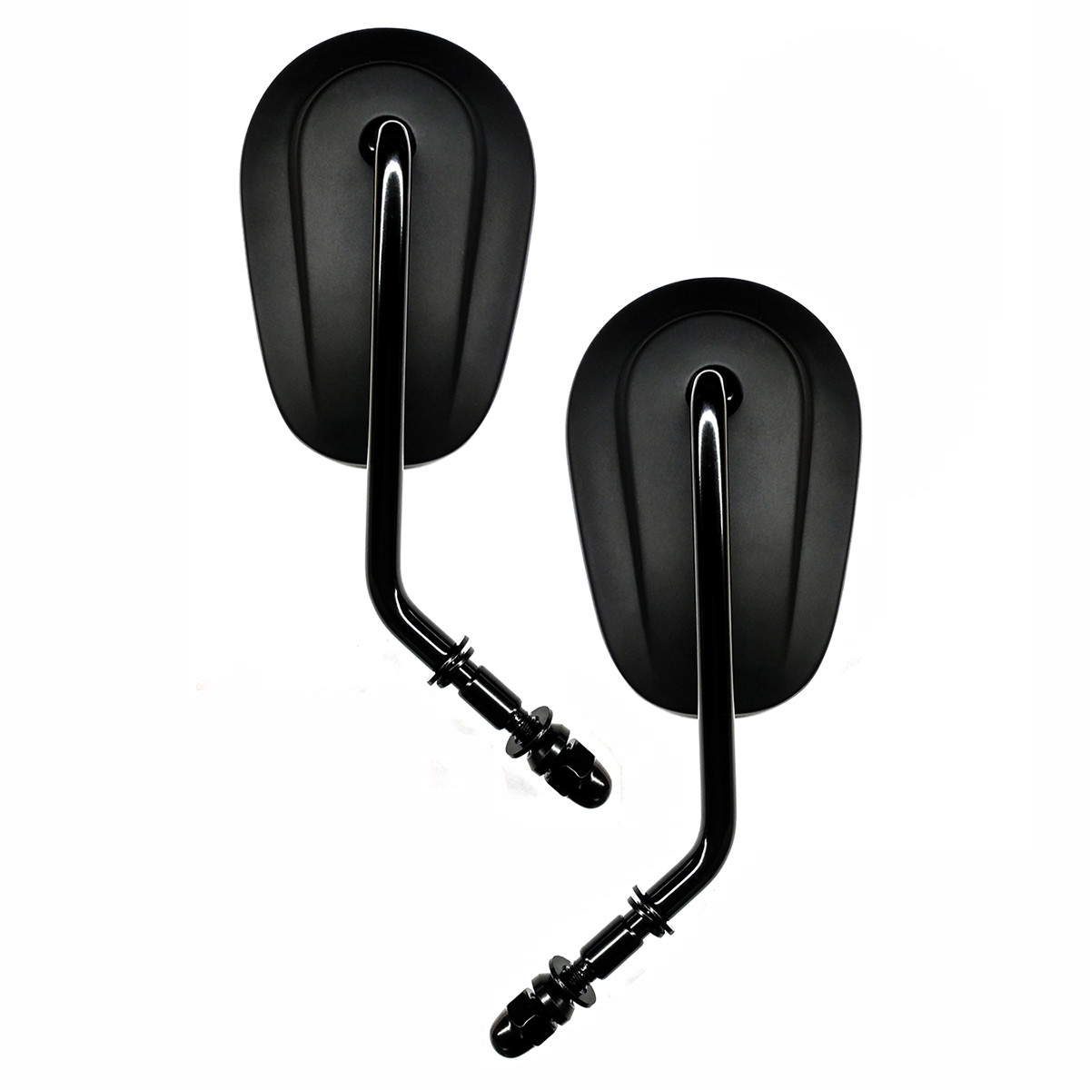 Long Stem Black Motorcycle Rear View Side Mirrors For Harley Sportster 1200 883