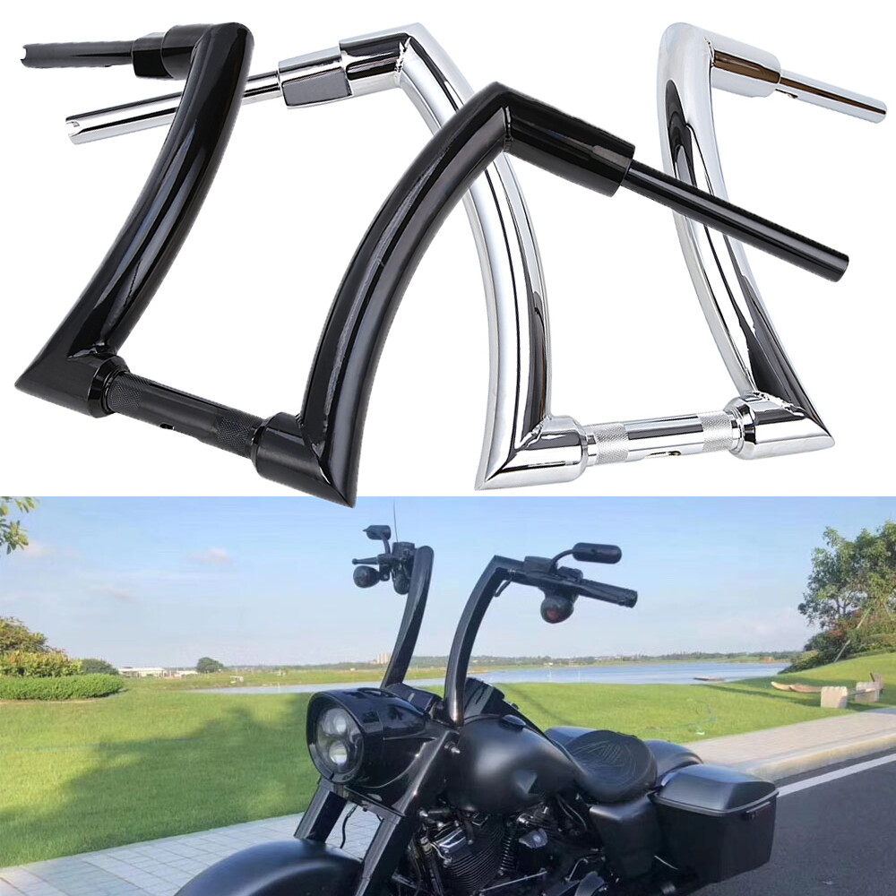 12” 14” 16″ 18” Rise 2″ Ape Hanger Handlebar For Harley Softail Sportster XL