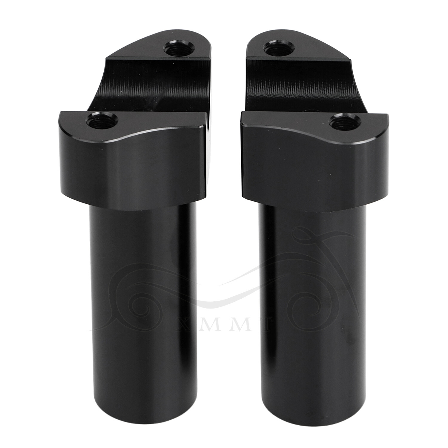 Black CNC 4″ Tall Handlebar Risers For Harley Dyna Iron 883 Road King Softail
