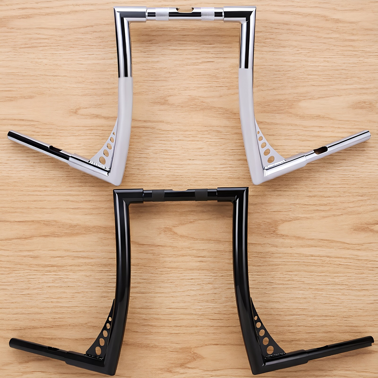 2-Color 10″ 12″ 14″ 16″ Ape Hangers Handlebar For Harley Sportster Softail Dyna