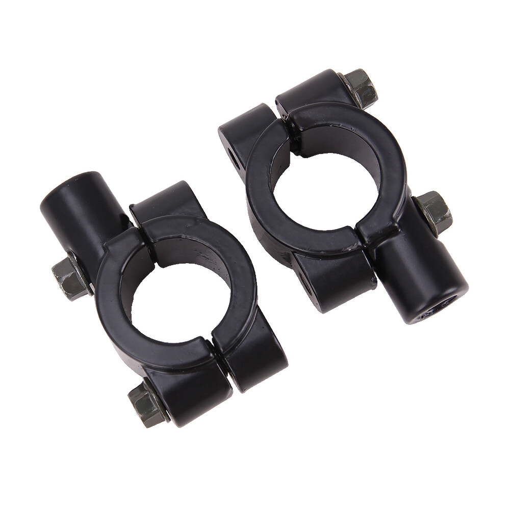 2PCS 7/8″ 10mm Dual Sport Motorcycle Handlebar Mirror Mount Holder Clamp Adaptor