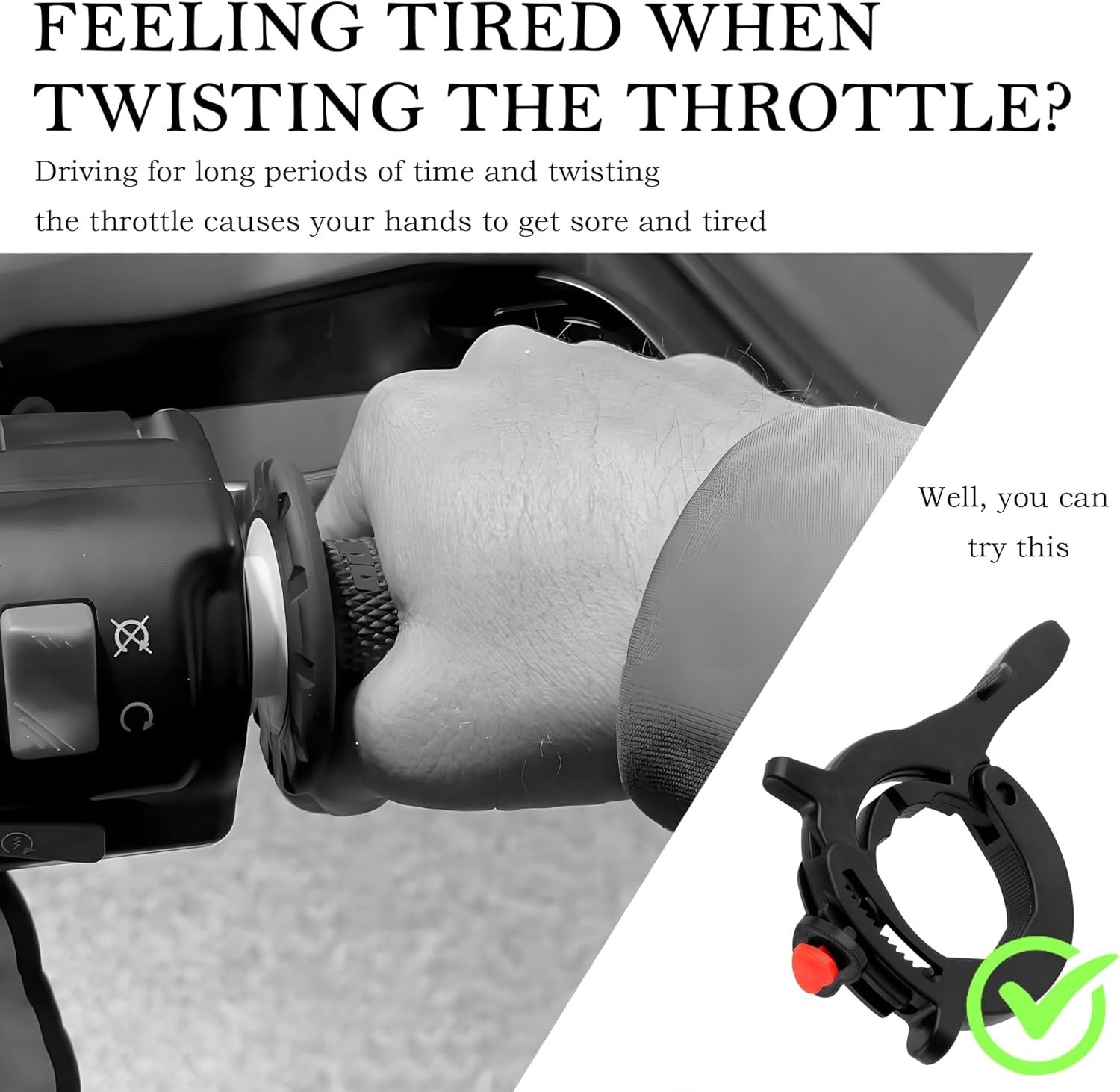 Durable Waterproof Motorcycle Throttle Lock with Cute Design – Long Ride Comfort