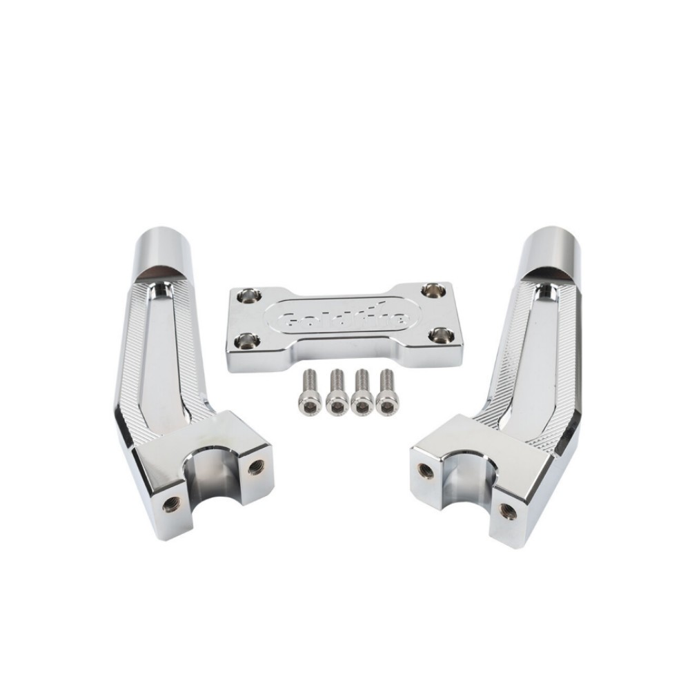 Pullback 10″ Handebar Riser Clamp for Harley 1” Handle Bar Touring Chrome